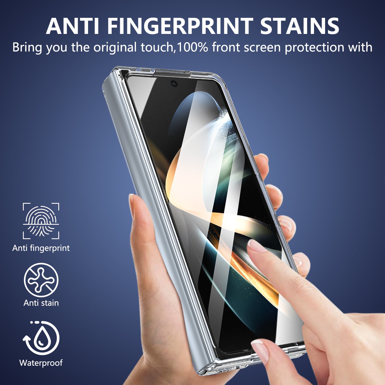 Ultramarinelife Ice Sense Magsafe Galaxy Z Fold4 Case Transparent Anti Fingerprint