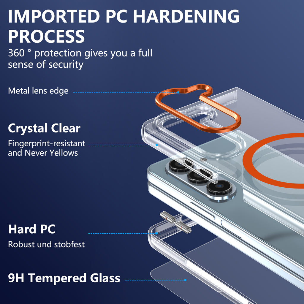 Ultramarinelife Ice Sense Magsafe Galaxy Z Fold5 Case Transparent Made of PC