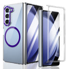 Ultramarinelife Ice Sense Magsafe Galaxy Z Fold5 Case Transparent Purple Color