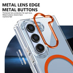Ultramarinelife Ice Sense Magsafe Galaxy Z Fold5 Case Transparent Metal Lens and Buttons