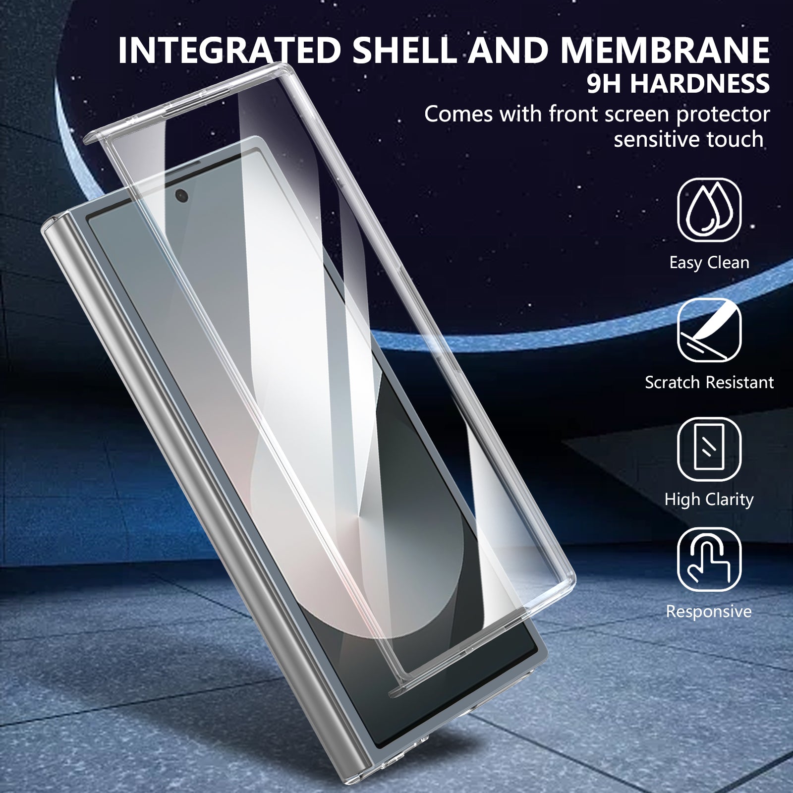 Ultramarinelife Ice Sense Magsafe Galaxy Z Fold6 Case Transparent 9H Hardness Screen Protector