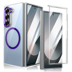 Ultramarinelife Ice Sense Magsafe Galaxy Z Fold6 Case Transparent Purple Color