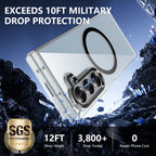Ultramarinelife Ice Sense Magsafe Galaxy Z Fold6 Case Transparent Drop Protection 12FT