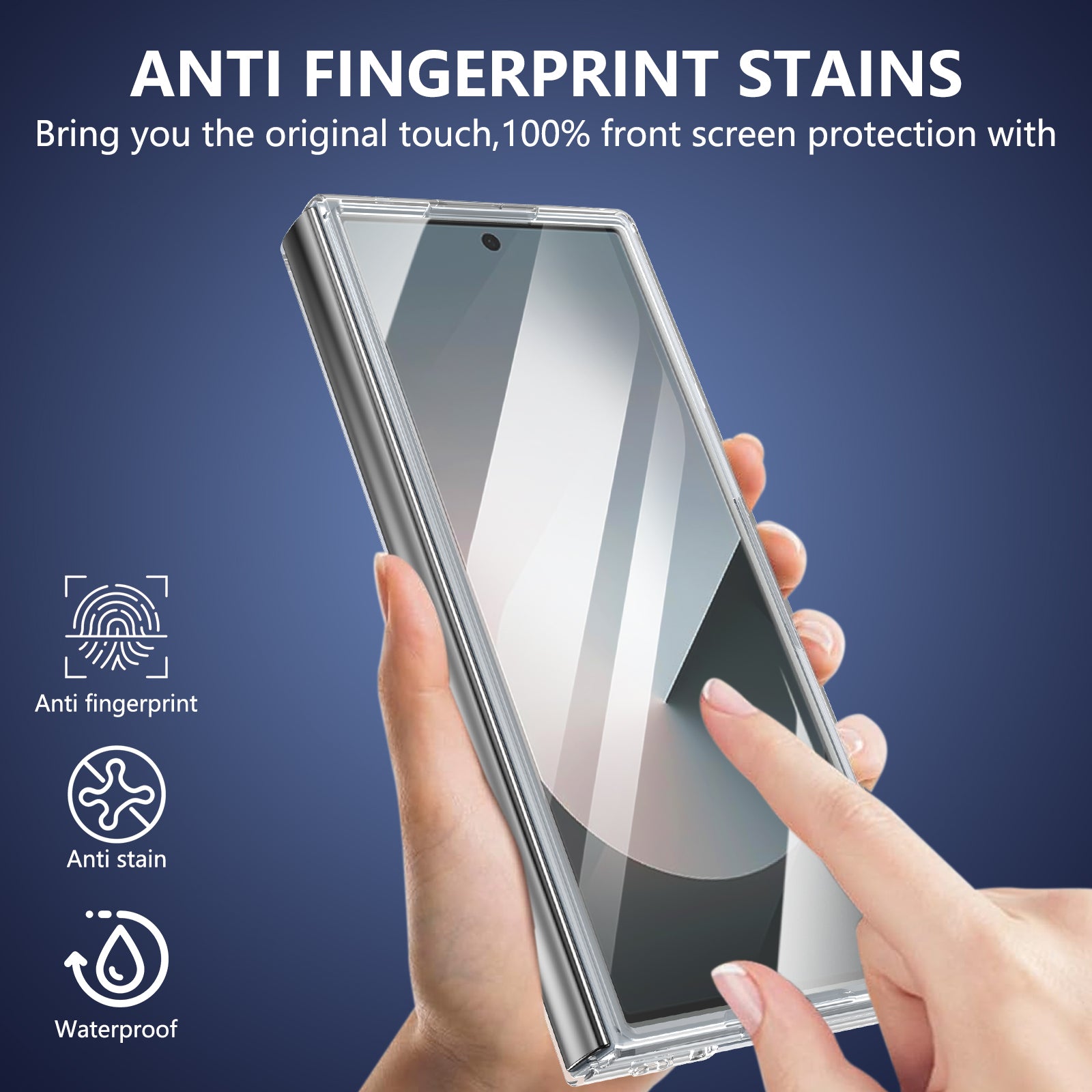 Ultramarinelife Ice Sense Magsafe Galaxy Z Fold6 Case Transparent Anti Fingerprint