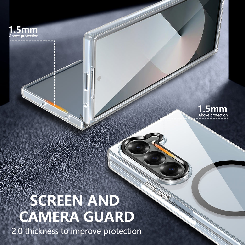 Ultramarinelife Ice Sense Magsafe Galaxy Z Fold6 Case Transparent Sceen and Camera Guard