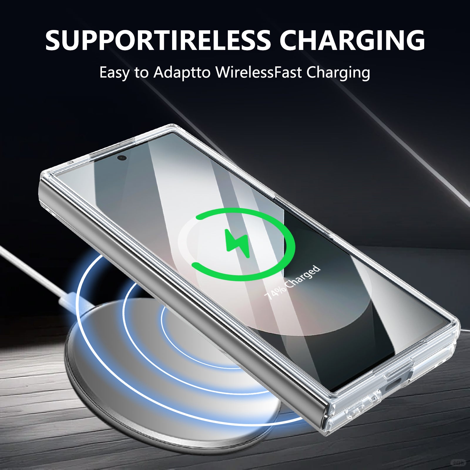 Ultramarinelife Ice Sense Magsafe Galaxy Z Fold6 Case Transparent Wireless Charging