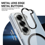 Ultramarinelife Ice Sense Magsafe Galaxy Z Fold6 Case Transparent Metal Lens and Buttons