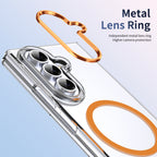 Ultramarinelife Ice Sense Magsafe Galaxy Z Fold7 Case Transparent Metal Lens Ring