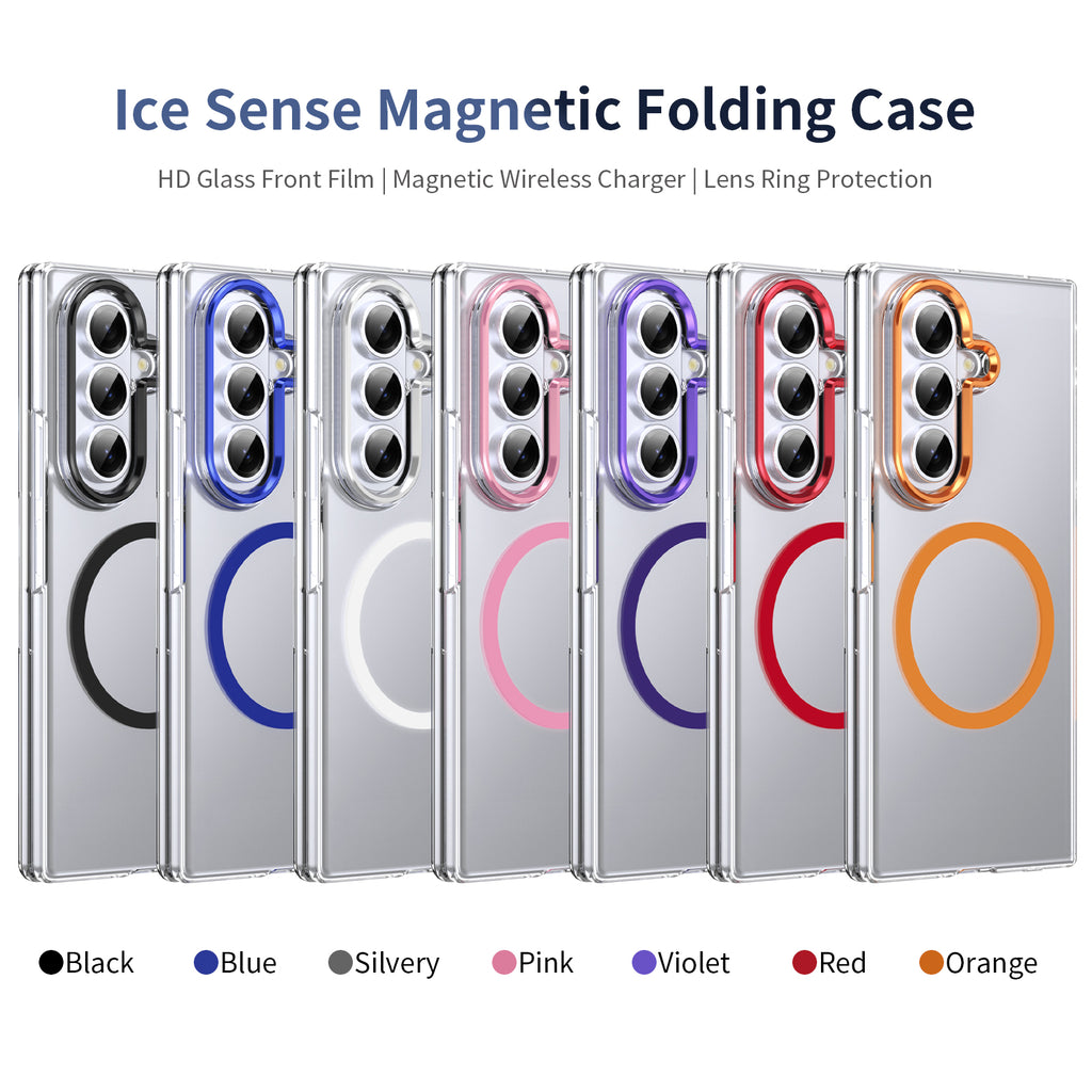 Ultramarinelife Ice Sense Magsafe Galaxy Z Fold7 Case Transparent 7 Colors Available