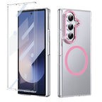 Ultramarinelife Ice Sense Magsafe Galaxy Z Fold7 Case Transparent Pink Color