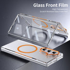Ultramarinelife Ice Sense Magsafe Galaxy Z Fold7 Case Transparent Glass Front Film