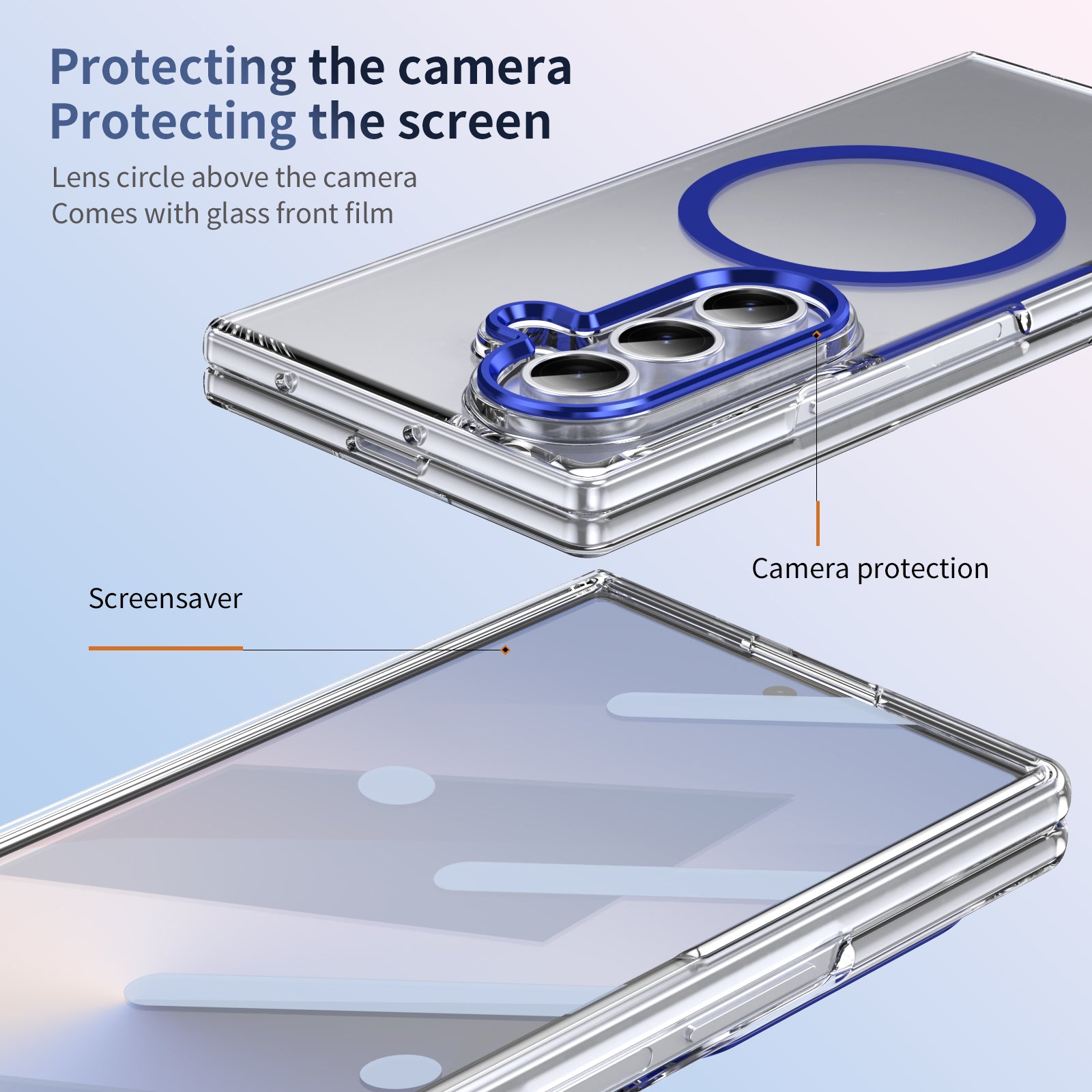 Ultramarinelife Ice Sense Magsafe Galaxy Z Fold8 Case Transparent Camera Protection