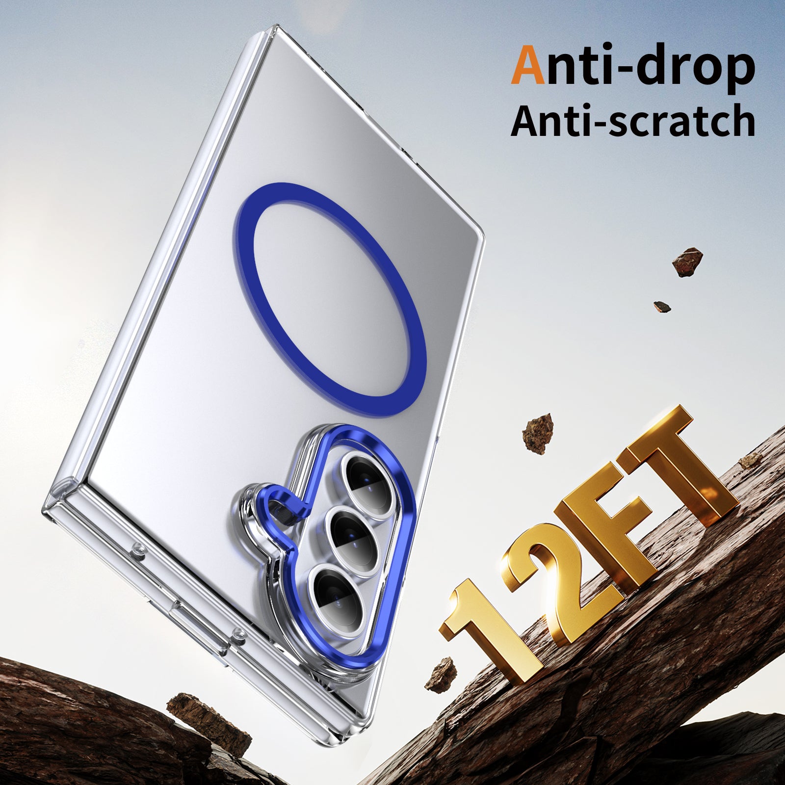 Ultramarinelife Ice Sense Magsafe Galaxy Z Fold8 Case Transparent Anti-drop 12FT