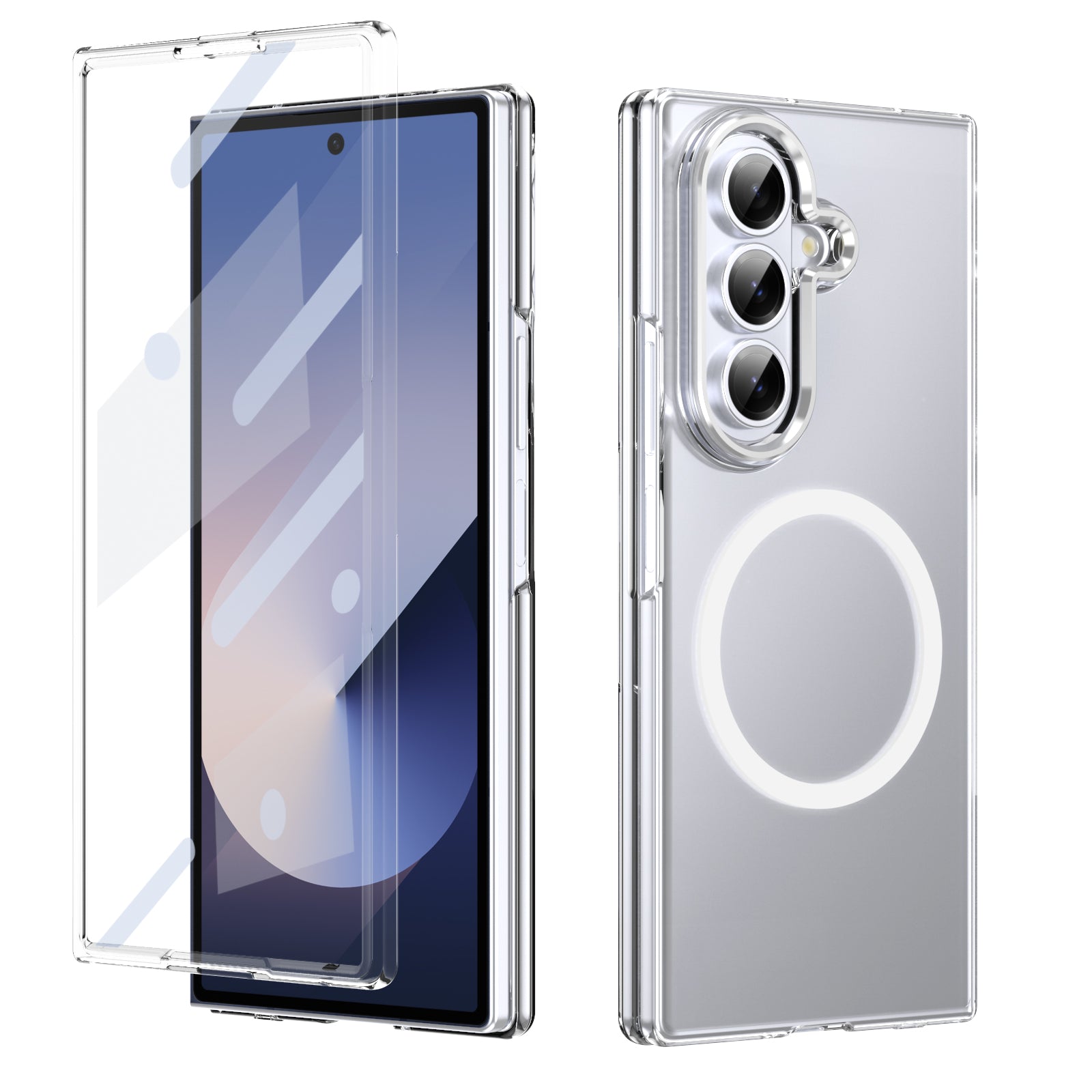 Ultramarinelife Ice Sense Magsafe Galaxy Z Fold8 Case Transparent White Color