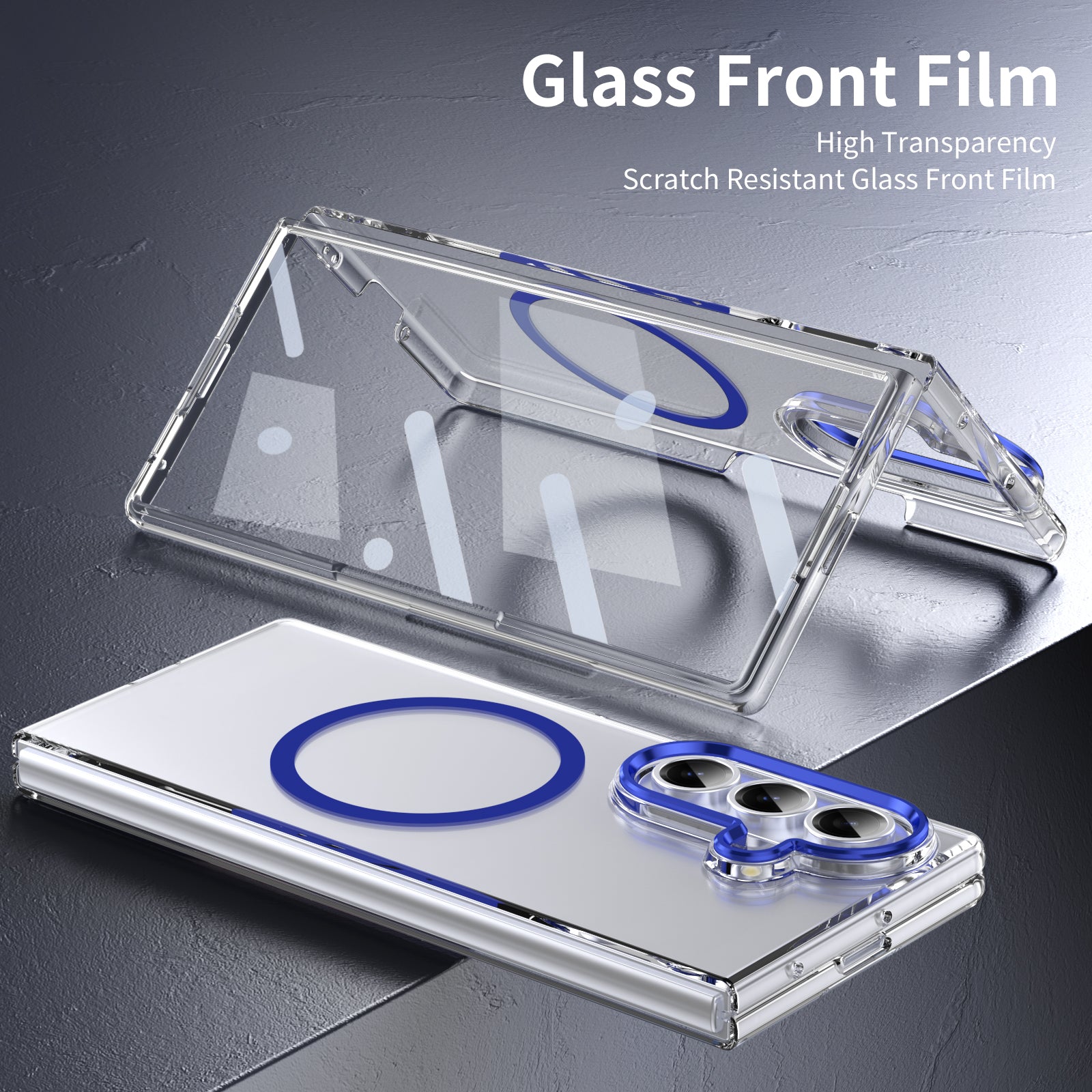 Ultramarinelife Ice Sense Magsafe Galaxy Z Fold8 Case Transparent Glass Front Film