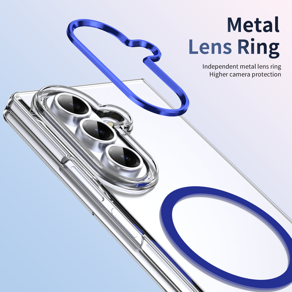 Ultramarinelife Ice Sense Magsafe Galaxy Z Fold8 Case Transparent Metal Lens Ring