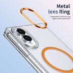 Ultramarinelife Ice Sense Magsafe Galaxy Z Fold8 Wide Case Transparent Metal Lens Ring