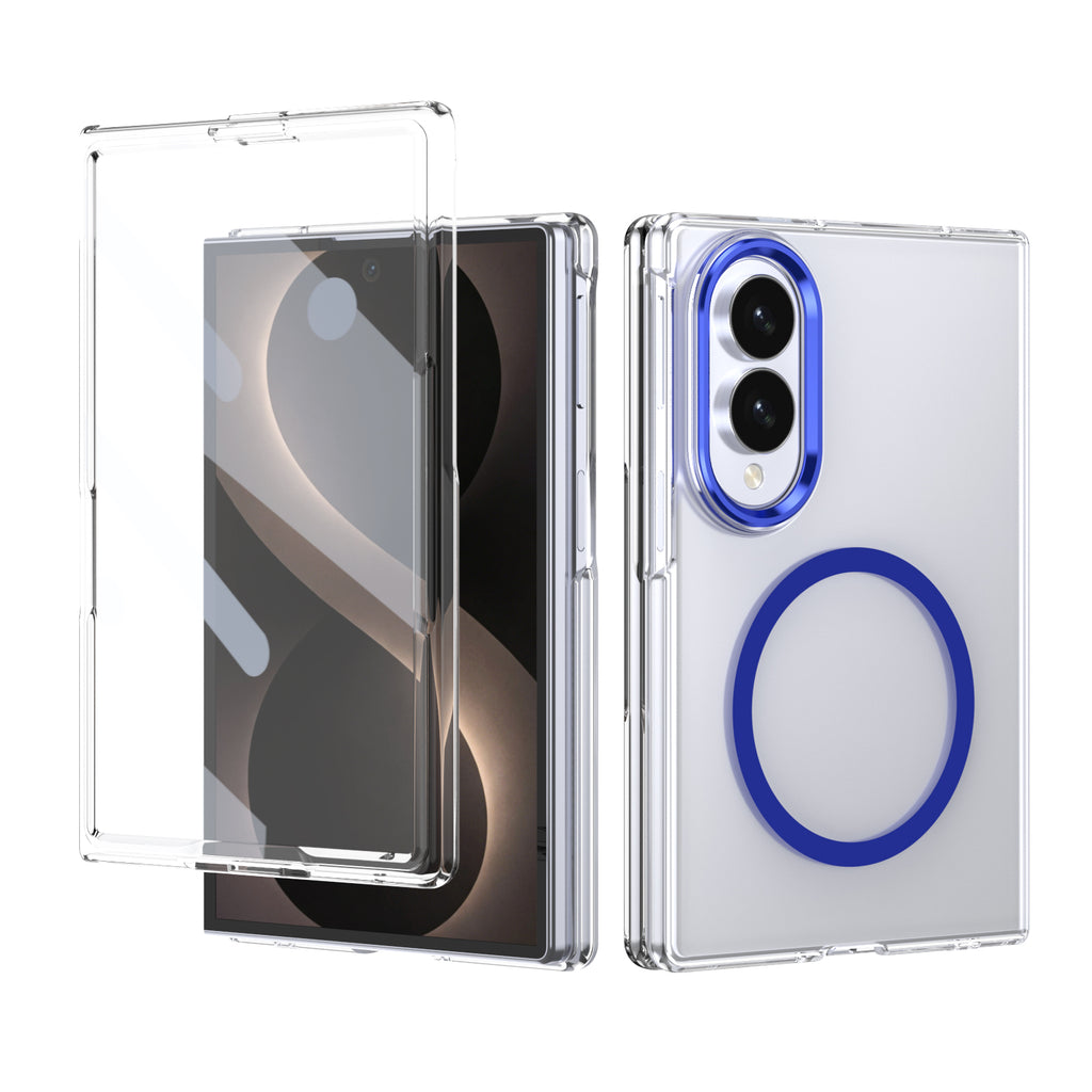 Ultramarinelife Ice Sense Magsafe Galaxy Z Fold8 Wide Case Transparent Blue Color