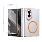 Ultramarinelife Ice Sense Magsafe Galaxy Z Fold8 Wide Case Transparent Orange Color