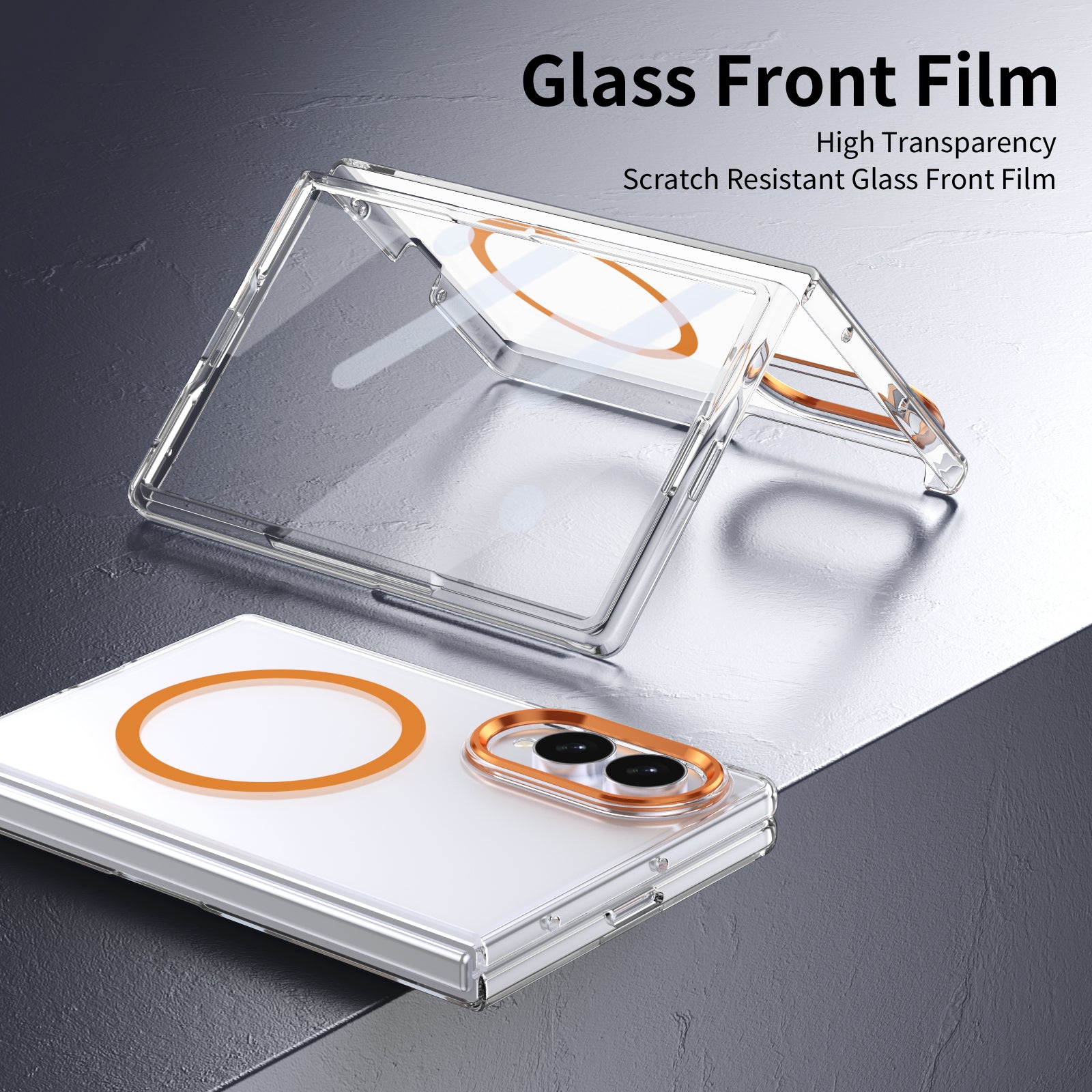 Ultramarinelife Ice Sense Magsafe Galaxy Z Fold8 Wide Case Transparent  Glass Front Film