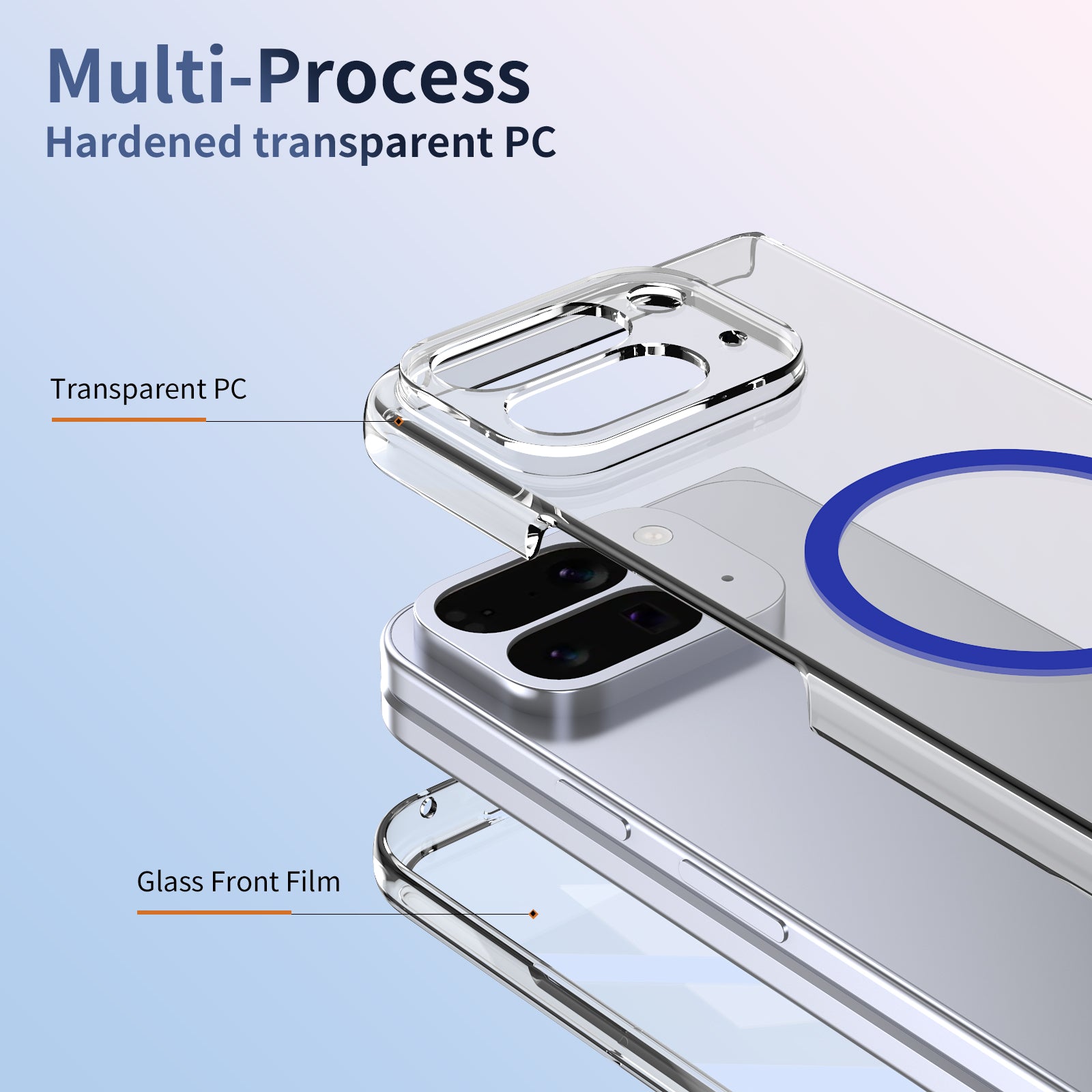 Ultramarinelife Ice Sense Magsafe Google Pixel 10 Pro Fold Case Transparent Made of PC