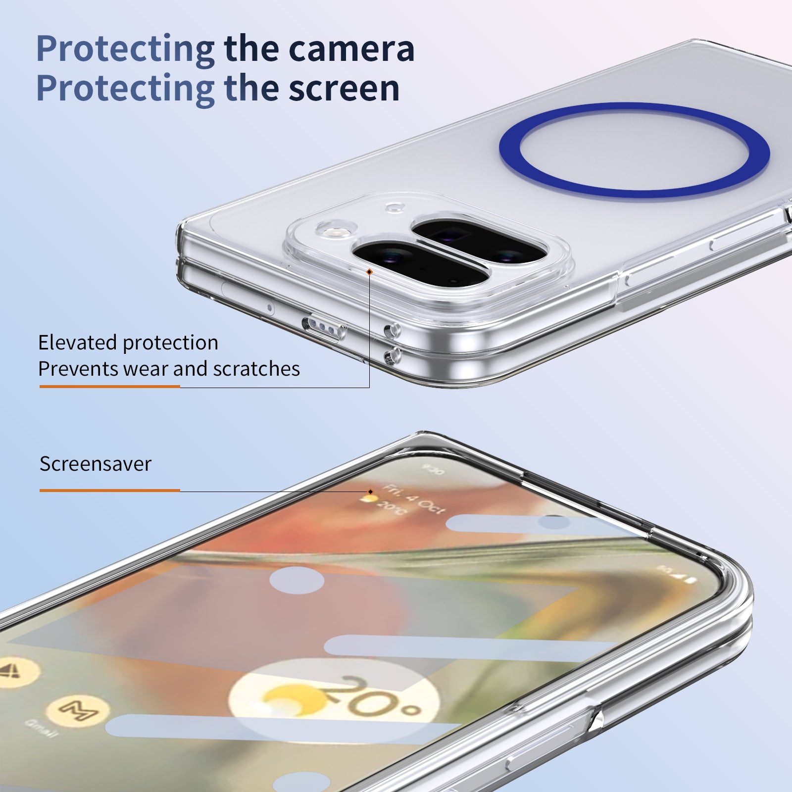Ultramarinelife Ice Sense Magsafe Google Pixel 10 Pro Fold Case Transparent Camera Protection