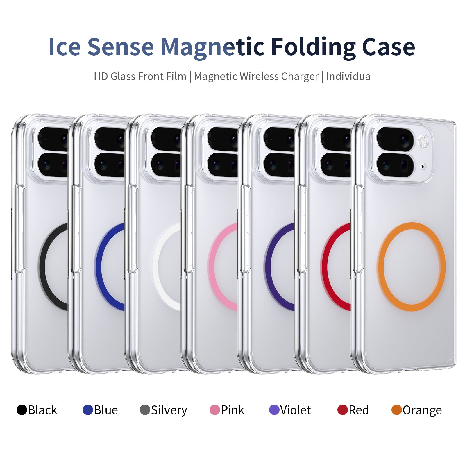 Ultramarinelife Ice Sense Magsafe Google Pixel 10 Pro Fold Case Transparent 7 Colors Available