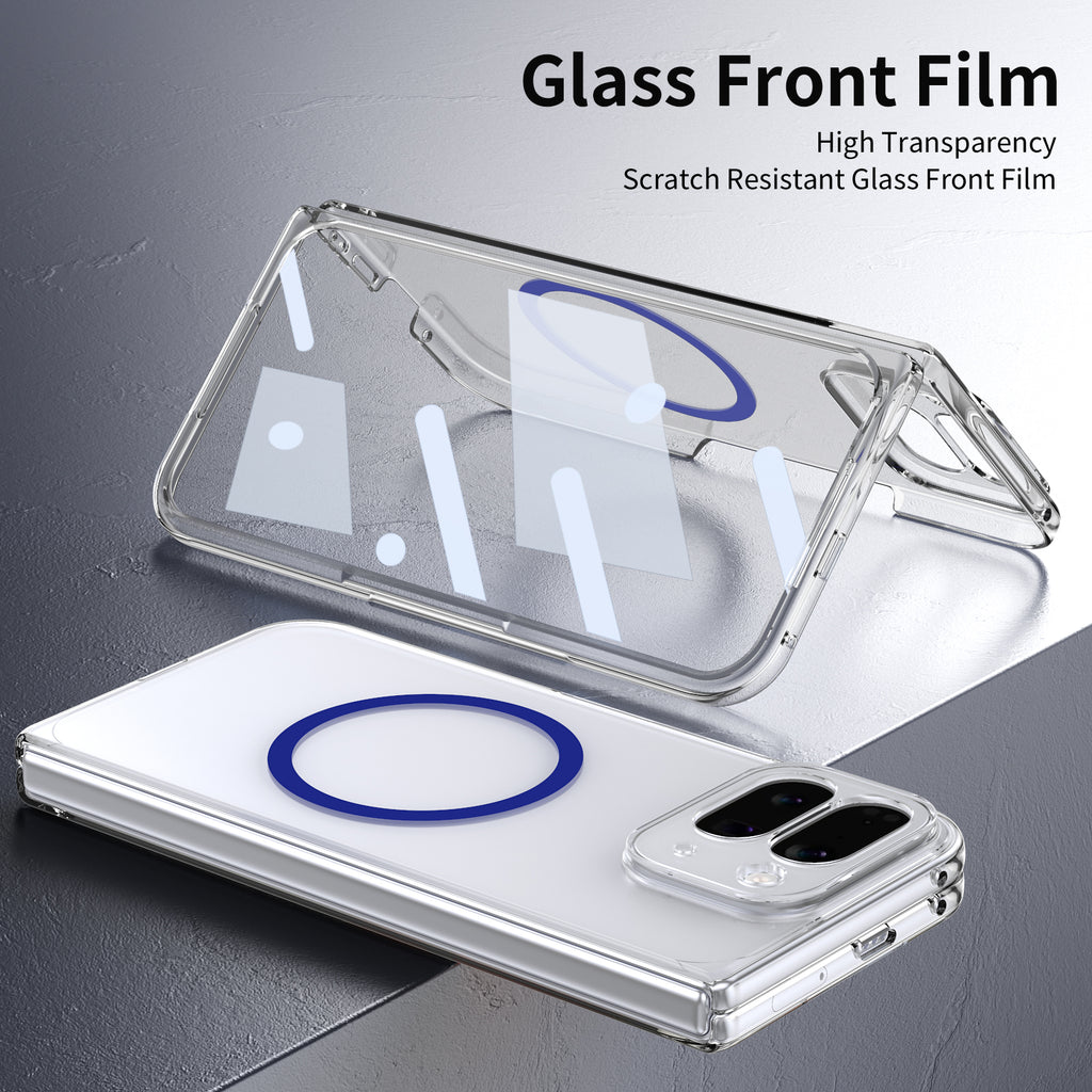 Ultramarinelife Ice Sense Magsafe Google Pixel 10 Pro Fold Case Transparent Glass Front Film