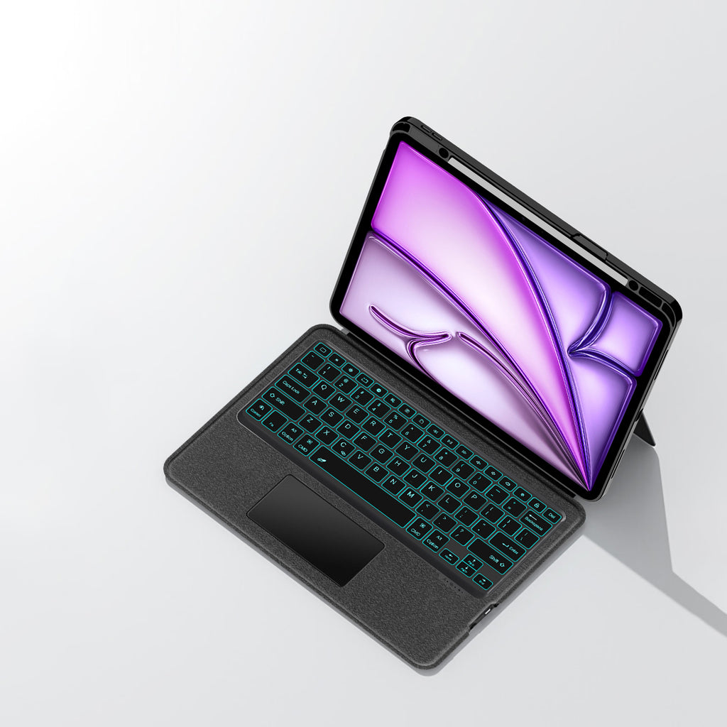 Intelligent Touch Stand iPad Air 6 13-inch Magic Keyboard Case On Desk