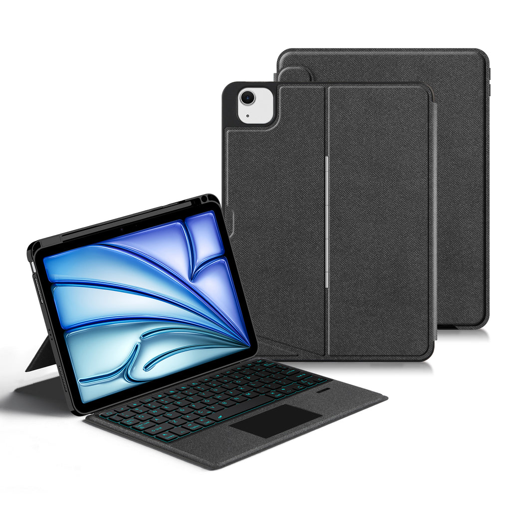 Intelligent Touch Stand iPad Air 7 11-inch Magic Keyboard Case Black Color