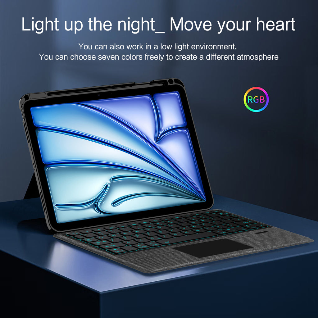 Intelligent Touch Stand iPad Air 7 11-inch Magic Keyboard Case Light Up the night