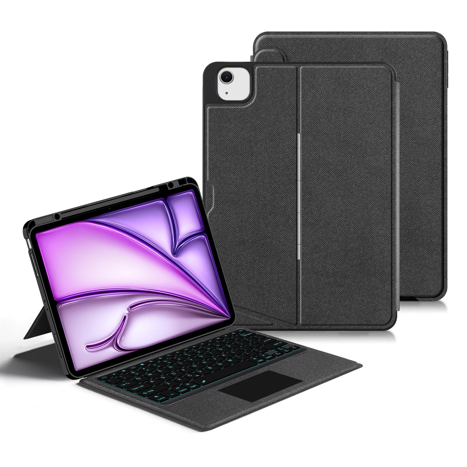 intelligent-touch-stand-ipad-air-8-13-inch-magic-keyboard-case Black Color