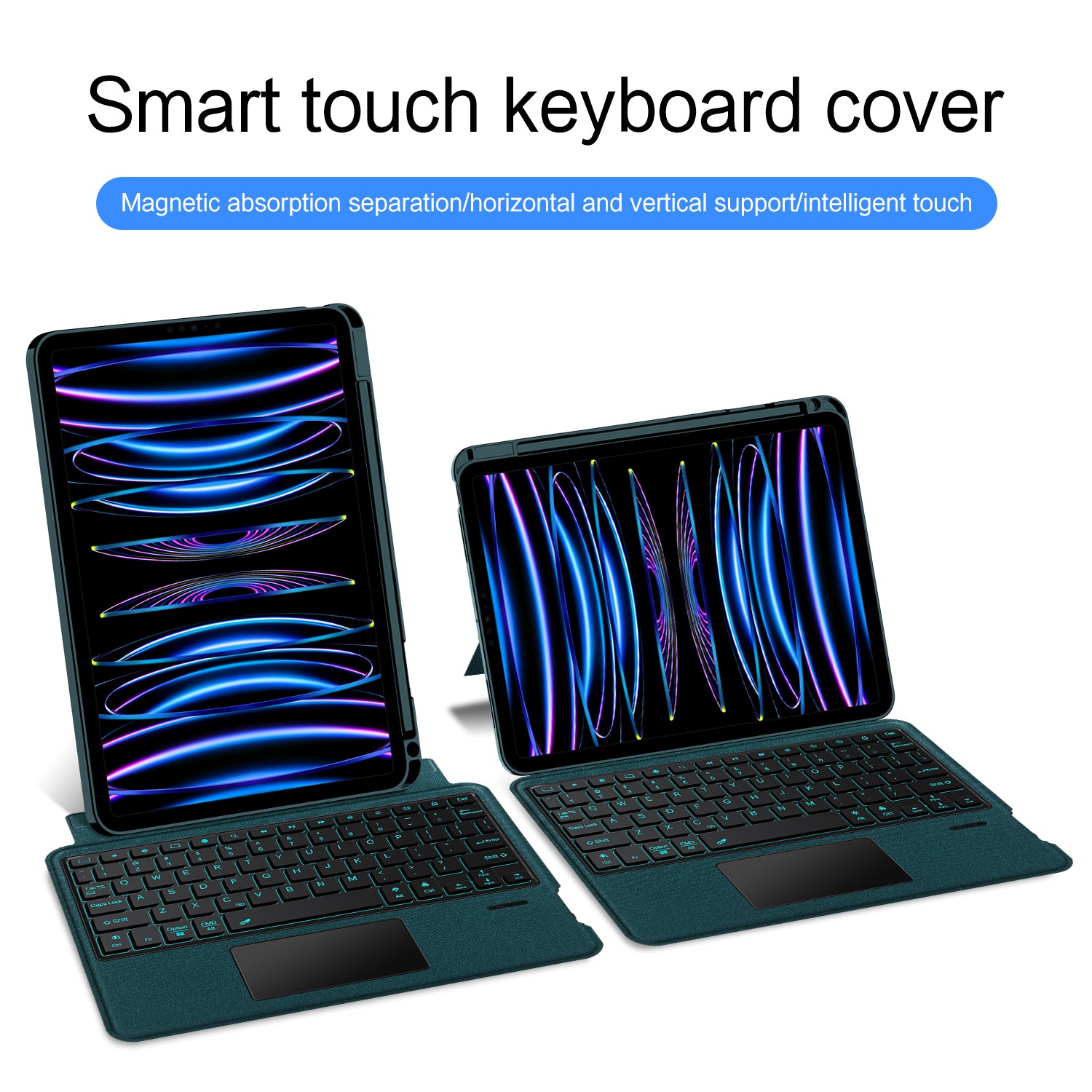 Intelligent Touch Stand iPad Pro 11 2018 Magic Keyboard Case Vertival and Horizontal Stand