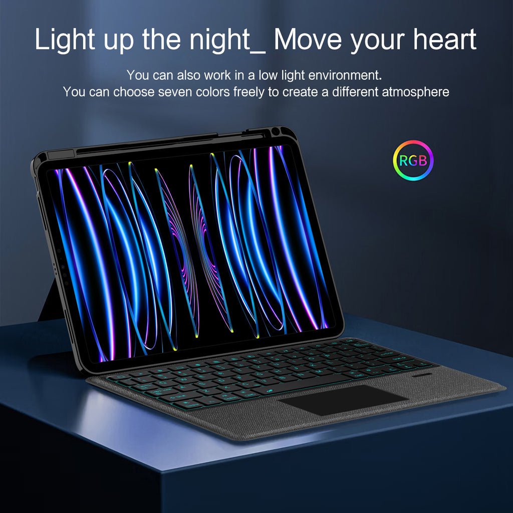 Intelligent Touch Stand iPad Pro 11 2020 Magic Keyboard Case Light Up the Night