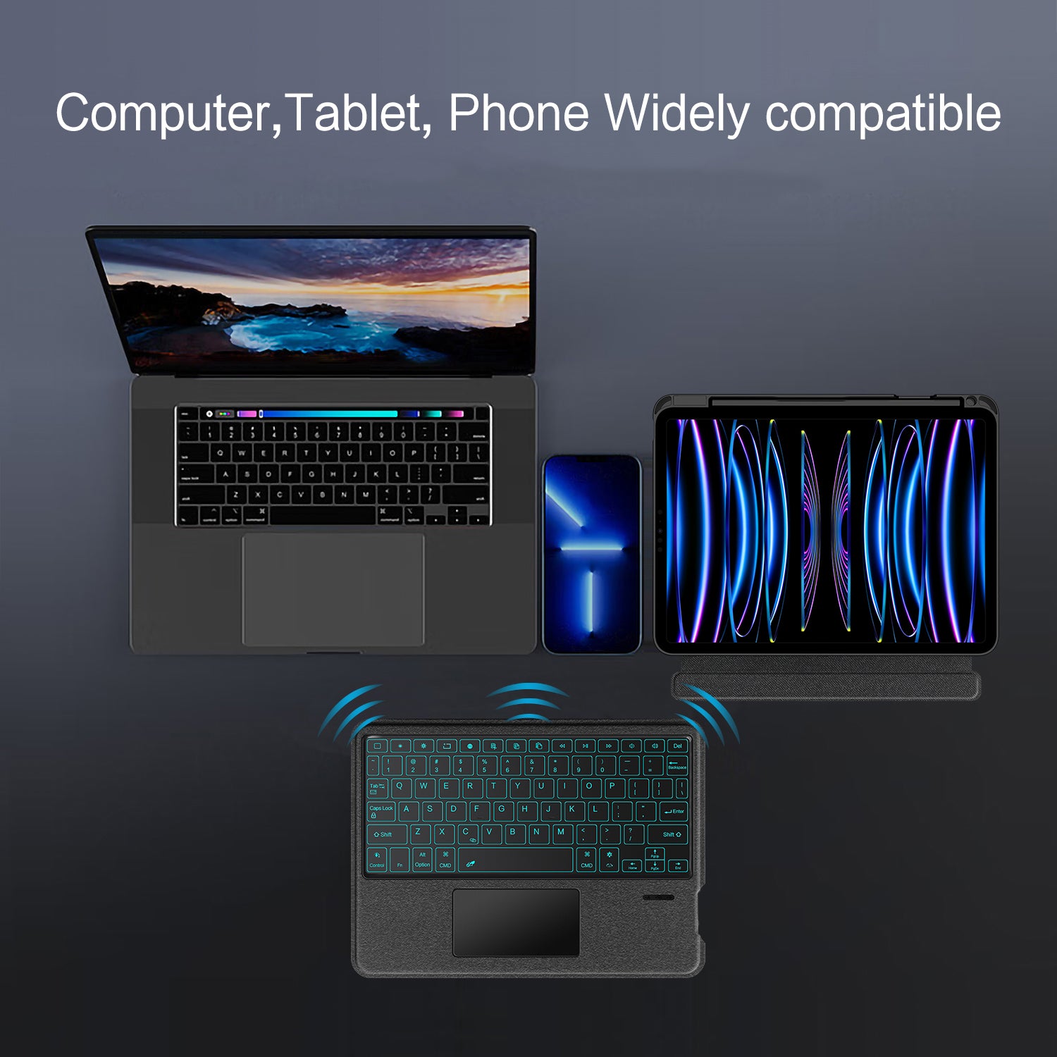 Intelligent Touch Stand iPad Pro 11 2020 Magic Keyboard Case Computer Tablet Phone Wide Compatible