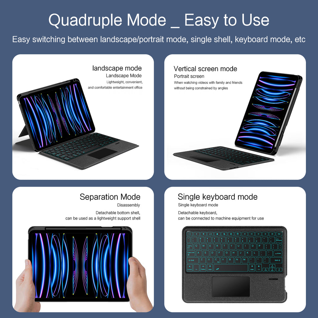 Intelligent Touch Stand iPad Pro 11 2022 Magic Keyboard Case Easy to Use