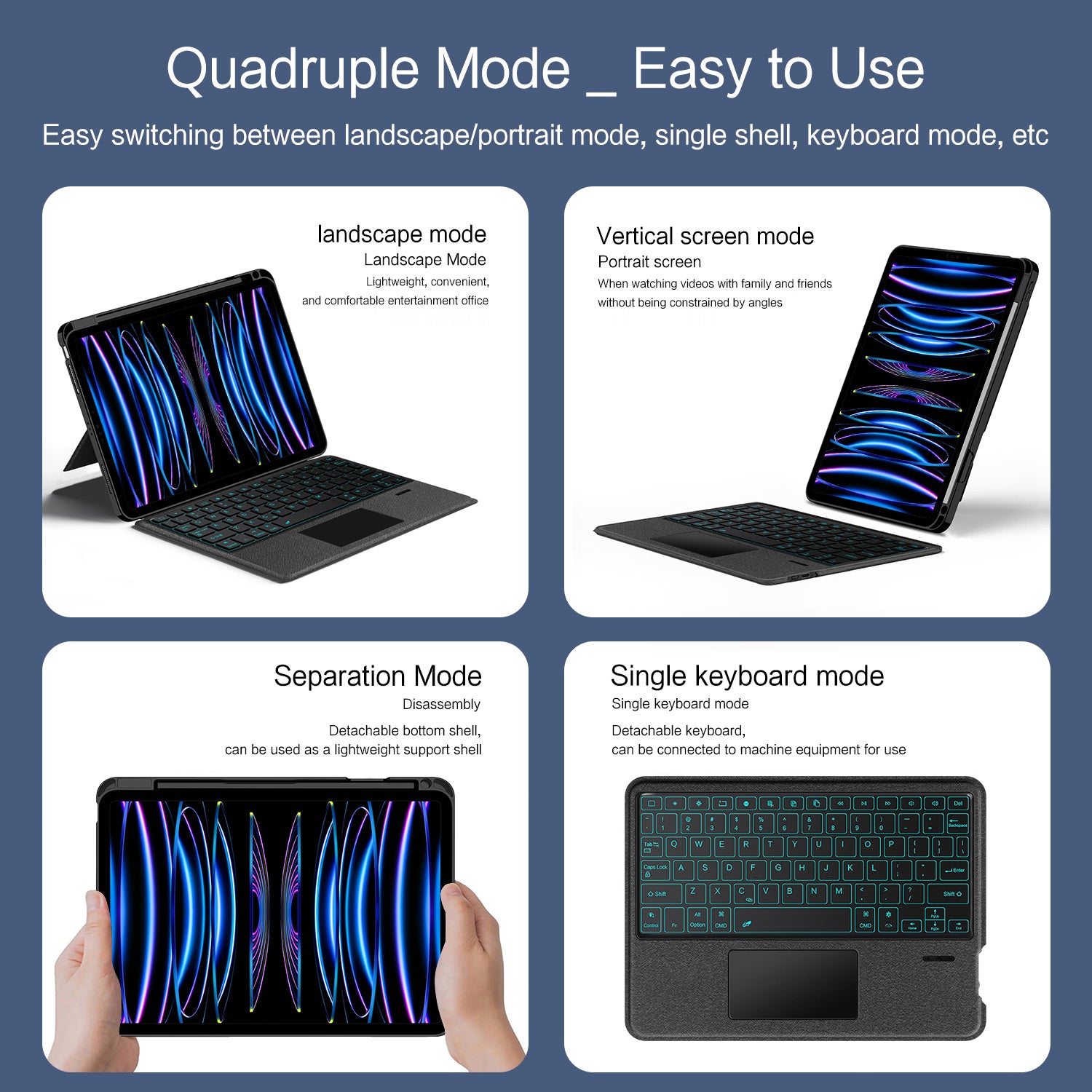 Intelligent Touch Stand iPad Pro 11 2022 Magic Keyboard Case Easy to Use