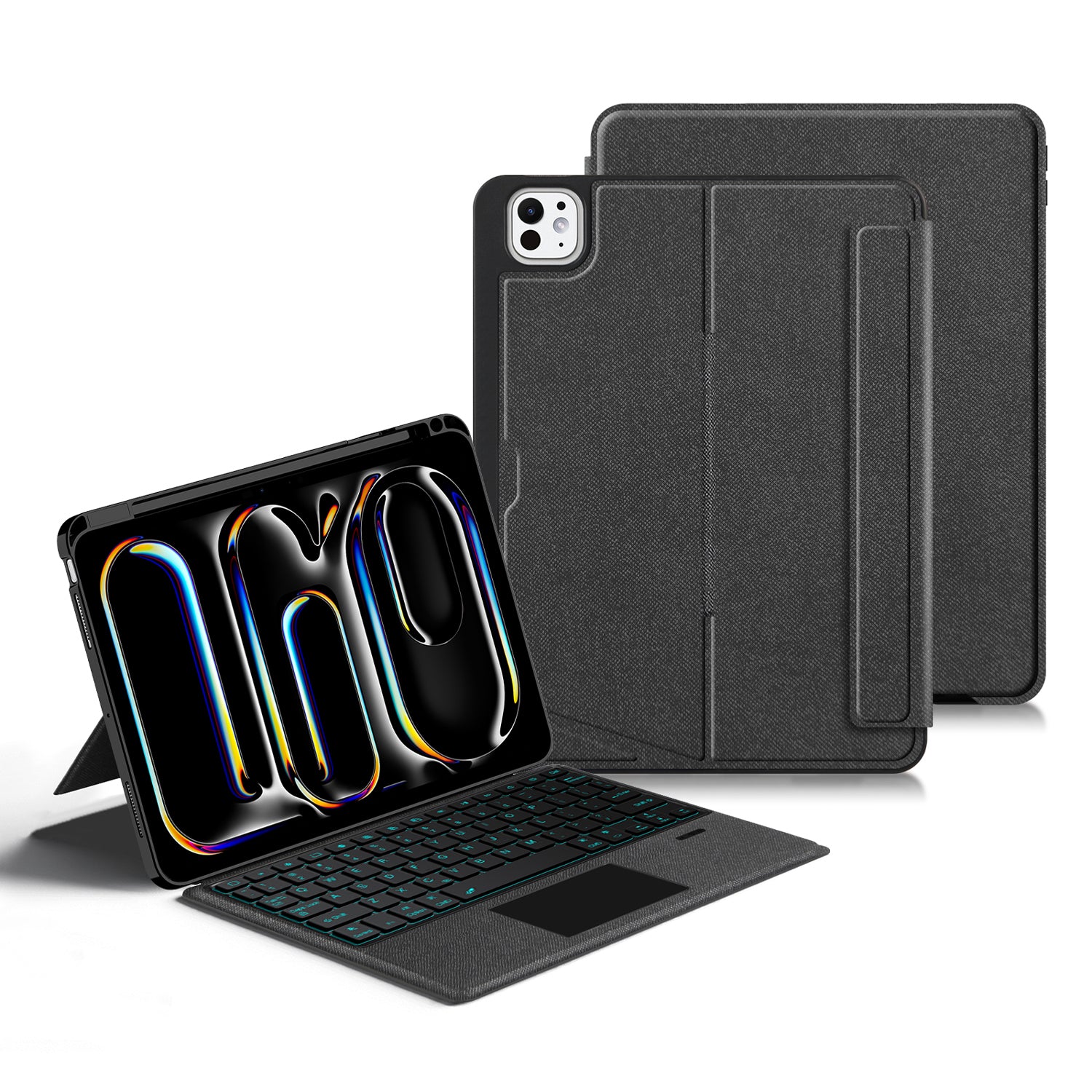 Intelligent Touch Stand iPad Pro 11 2024 Magic Keyboard Case Black Color