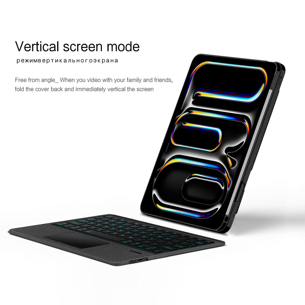 Intelligent Touch Stand iPad Pro 11 2025 Magic Keyboard Case Vertical Screen Mode