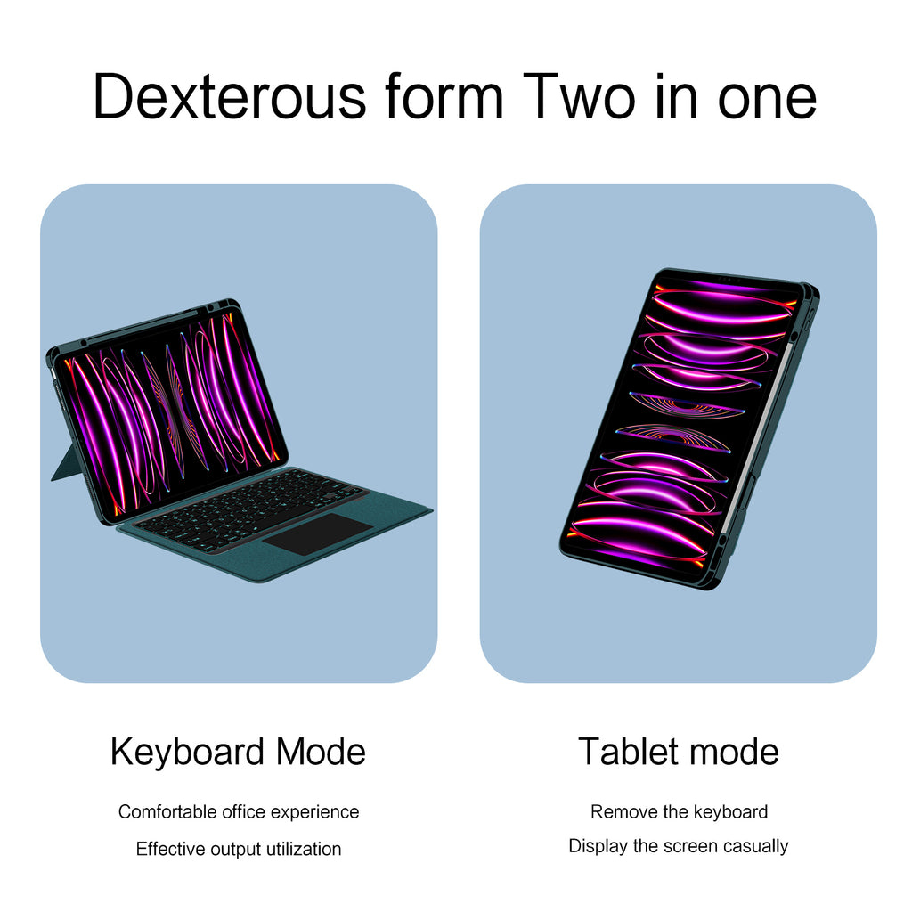 Intelligent Touch Stand iPad Pro 12.9 2018 Magic Keyboard Case 2-in-1