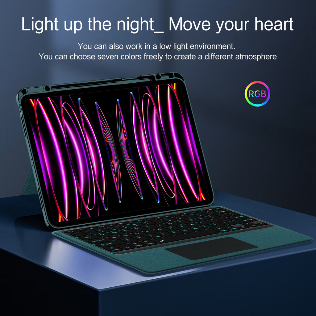 Intelligent Touch Stand iPad Pro 12.9 2021 Magic Keyboard Case Light Up the night