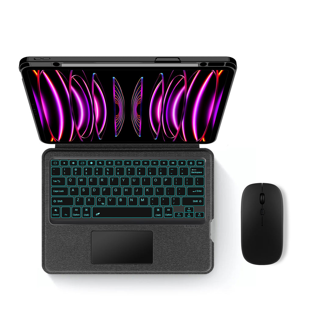 Intelligent Touch Stand iPad Pro 12.9 2022 Magic Keyboard Case Kickstand with Mouse