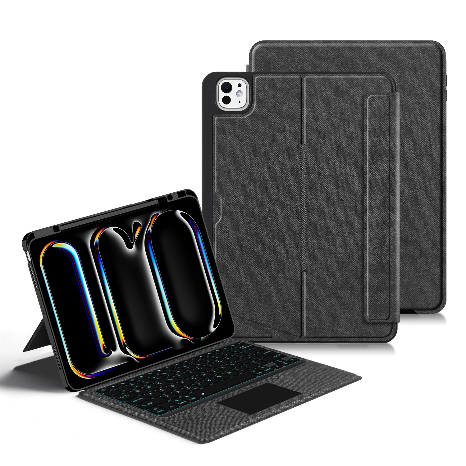 Intelligent Touch Stand iPad Pro 13 2025 Magic Keyboard Case Black Color