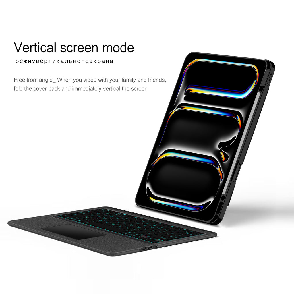 Intelligent Touch Stand iPad Pro 13 2025 Magic Keyboard Case Vertical Screen Mode