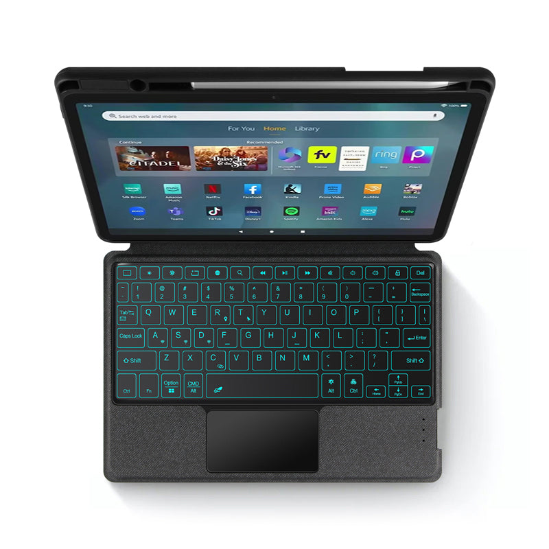 Intelligent Touch Stand Kindle Fire Max Magic Keyboard Case Backlit