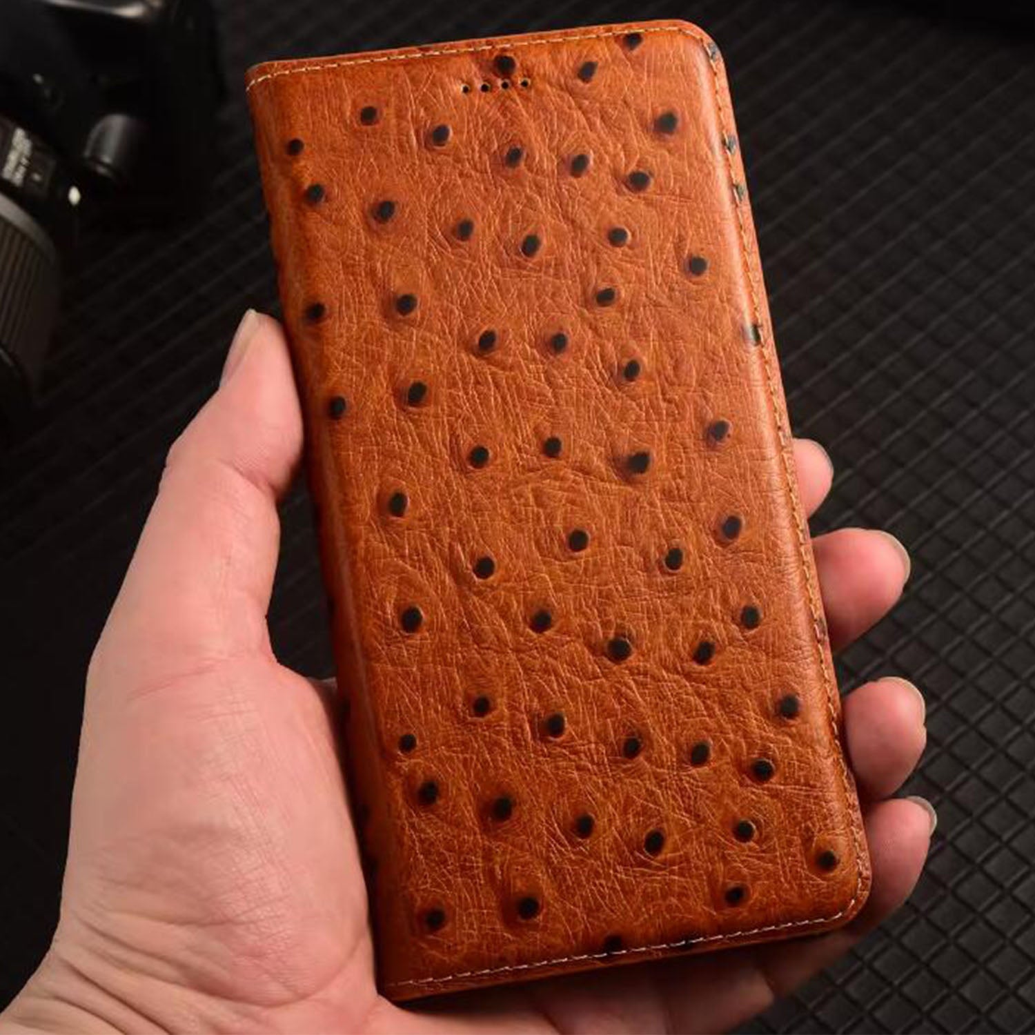 luxury-wallet-ostrich-quill-iphone-17e-genuine-leather-case-3