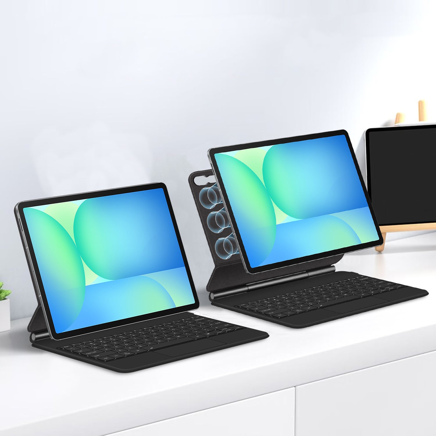 Magnetic Floating Galaxy Tab S10 FE Plus Keyboard Case Precision Trackpad Strong Magnets