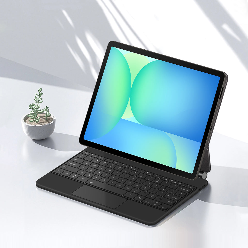 Magnetic Floating Galaxy Tab S10 FE Plus Keyboard Case Precision Trackpad ABS Keys