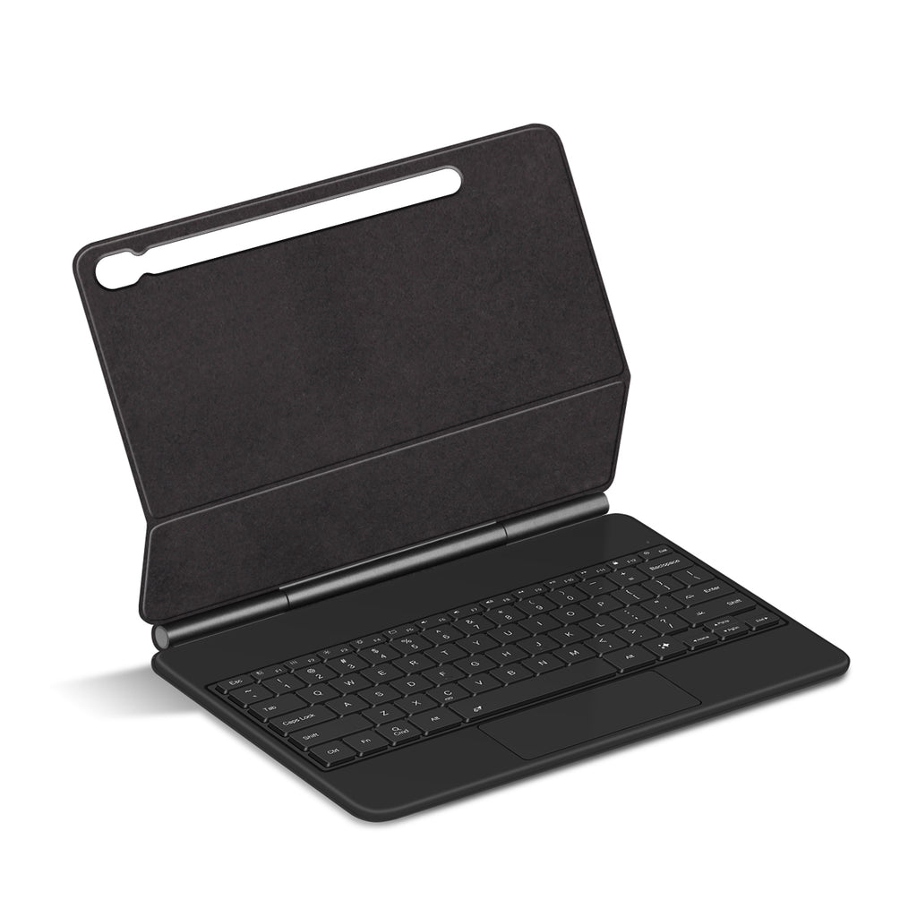 Magnetic Floating Galaxy Tab S10 FE Plus Keyboard Case Precision Trackpad PU Leather
