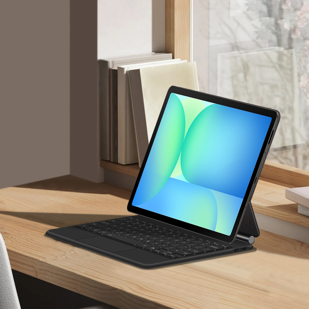 Magnetic Floating Galaxy Tab S10 FE Plus Keyboard Case Precision Trackpad for Viewing